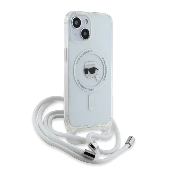 Калъф за iPhone 15 - Karl Lagerfeld IML Crossbody MagSafe (KLHMP15SHCKHNT) - Karl Head