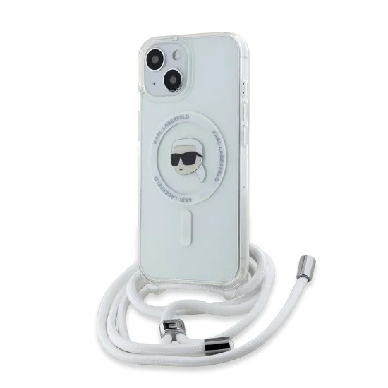 Калъф за iPhone 15 - Karl Lagerfeld IML Crossbody MagSafe (KLHMP15SHCKHNT) - Karl Head
