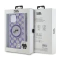 Калъф за iPhone 15 - Karl Lagerfeld IML Crossbody MagSafe (KLHMP15SHCKCKCKLCU) - Purple Mono Karl&Choupette