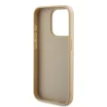Калъф за iPhone 15 Pro - Guess Saffiano Iridescent Script (GUHCP15LPSAIRSD) - златен