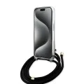 Калъф за iPhone 15 Pro - Guess Crossbody Cord 4G Print (GUHCP15LHC4SEK) - черен