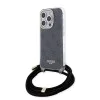 Калъф за iPhone 15 Pro - Guess Crossbody Cord 4G Print (GUHCP15LHC4SEK) - черен