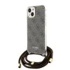 Калъф за iPhone - Guess Crossbody Cord 4G Print (GUHCP15SHC4SEW) - Кафяв