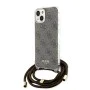 Калъф за iPhone - Guess Crossbody Cord 4G Print (GUHCP15SHC4SEW) - Кафяв