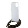 Калъф за iPhone - Guess Crossbody Cord 4G Print (GUHCP15SHC4SEW) - Кафяв