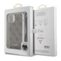 Калъф за iPhone - Guess Crossbody Cord 4G Print (GUHCP15SHC4SEW) - Кафяв