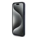 Калъф за iPhone 15 Plus - Guess Hardcase 4G Triangle Metal Logo (GUHCP15MPG4GPB) - Син