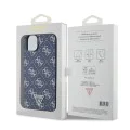 Калъф за iPhone 15 Plus - Guess Hardcase 4G Triangle Metal Logo (GUHCP15MPG4GPB) - Син