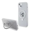 Калъф за iPhone 15 Plus - Karl Lagerfeld Hardcase Ring Stand MagSafe (KLHMP15MHMMRSKCH) - Бял Karl&Choupette