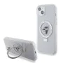 Калъф за iPhone 15 Plus - Karl Lagerfeld Hardcase Ring Stand MagSafe (KLHMP15MHMMRSKCH) - Бял Karl&Choupette
