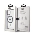 Калъф за iPhone 15 Plus - Karl Lagerfeld IML MagSafe (KLHMP15MHKHNOTK) - Transparent Karl`s Head