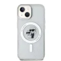 Калъф за iPhone 15 Plus - Karl Lagerfeld Glitter MagSafe (KLHMP15MHGKKCNOT) - Karl&Choupette