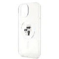 Калъф за iPhone 15 Plus - Karl Lagerfeld Glitter MagSafe (KLHMP15MHGKKCNOT) - Karl&Choupette