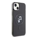 Калъф за iPhone 15 Plus - Karl Lagerfeld Glitter MagSafe (KLHMP15MHGKKCNOK) - Karl&Choupette
