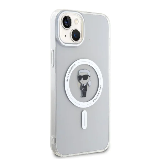 Калъф за iPhone 15 Plus - Karl Lagerfeld IML MagSafe (KLHMP15MHFCKKNOT) - Прозрачен Иконик