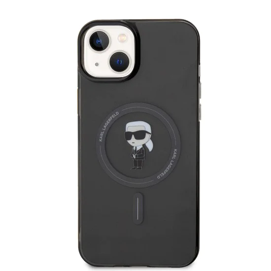 Калъф за iPhone 15 Plus - Karl Lagerfeld IML MagSafe (KLHMP15MHMHFCKKNOK) - Ikonik