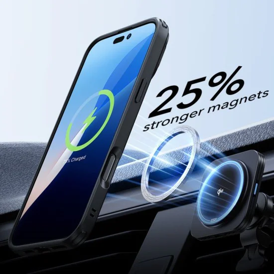 Калъф за iPhone 16 Pro Max + калъф - ESR Classic Hybrid HaloLock HaloLock Kickstand - Frosted Black