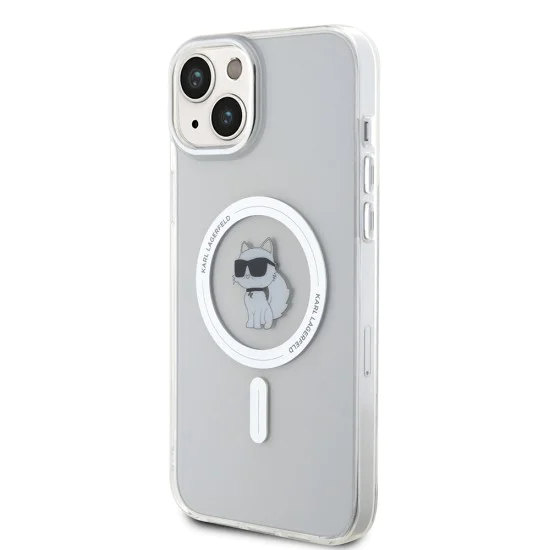 Калъф за iPhone 15 Plus - Karl Lagerfeld IML MagSafe (KLHMP15MHFCCCCNOT) - Choupette