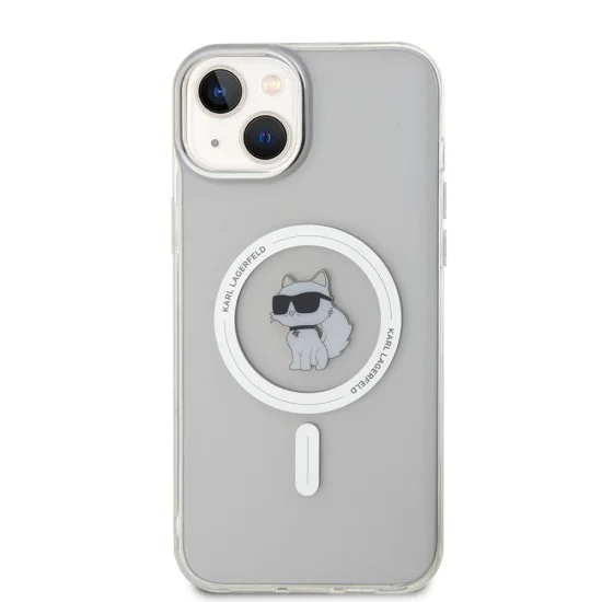Калъф за iPhone 15 Plus - Karl Lagerfeld IML MagSafe (KLHMP15MHFCCCCNOT) - Choupette