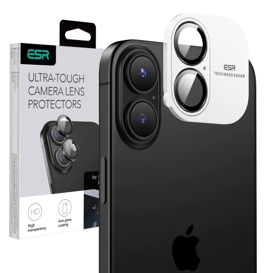 Протектор за камера за iPhone 16 / iPhone 16 Plus - ESR Armorite протектори за обектив на камера - черни