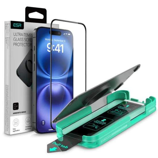 Протектор за iPhone 16 - ESR Armorite Screen Protector - черен
