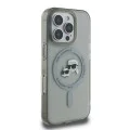 Калъф за iPhone 16 Pro Max - Karl Lagerfeld IML MagSafe (KLHMP16XHLSKCK) - Metal Karl&Choupette Head