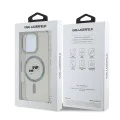 Калъф за iPhone 16 Pro Max - Karl Lagerfeld IML MagSafe (KLHMP16XHLSKCK) - Metal Karl&Choupette Head