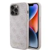 Калъф за iPhone 15 Pro Max - Guess Hardcase 4G Metal Gold Gold Logo (GUHCP15XG4GFPI) - Розов