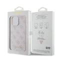 Калъф за iPhone 15 Pro Max - Guess Hardcase 4G Metal Gold Gold Logo (GUHCP15XG4GFPI) - Розов