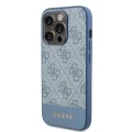 Калъф за iPhone 15 Pro - колекция Guess Hardcase 4G Stripe (GUHCP15LG4GLBL) - син