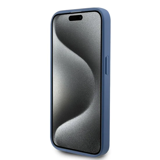 Калъф за iPhone 15 Pro - колекция Guess Hardcase 4G Stripe (GUHCP15LG4GLBL) - син
