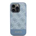 Калъф за iPhone 15 Pro - колекция Guess Hardcase 4G Stripe (GUHCP15LG4GLBL) - син