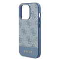Калъф за iPhone 15 Pro - колекция Guess Hardcase 4G Stripe (GUHCP15LG4GLBL) - син