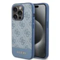 Калъф за iPhone 15 Pro - колекция Guess Hardcase 4G Stripe (GUHCP15LG4GLBL) - син