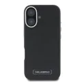 Калъф за IPhone 16 - Karl Lagerfeld Leather MagSafe (KLHMP16SPGMSRPK) - FW Metal Plate