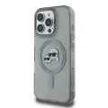 Калъф за iPhone 16 Pro - Karl Lagerfeld IML MagSafe (KLHMP16LHLHLSKCK) - Metal Karl&Choupette Head