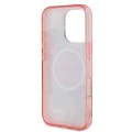 Калъф за iPhone 16 Pro Max - Guess IML Flower & Tonal Circle MagSafe (GUHMP16XHFHFWWBDCEP) - Розов