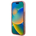 Калъф за iPhone 16 Pro Max - Guess IML Flower & Tonal Circle MagSafe (GUHMP16XHFHFWWBDCEP) - Розов