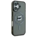 Калъф за iPhone 16 Plus - Karl Lagerfeld IML MagSafe (KLHMP16MHLSCHK) - Metal Choupette`s Head