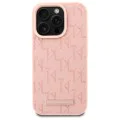 IPhone 16 Pro Case - Karl Lagerfeld Leather MagSafe (KLHMP16LPKHPORPP) - Pink Hot Stamp