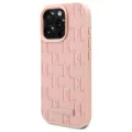 IPhone 16 Pro Case - Karl Lagerfeld Leather MagSafe (KLHMP16LPKHPORPP) - Pink Hot Stamp