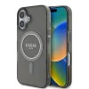 Калъф за iPhone 16 - Guess IML Glitter Circle MagSafe (GUHMP16SHFGEREK) - Черен