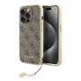 Калъф за iPhone 15 Pro - Guess - Hardcase 4G Charms Collection (GUHCP15LGF4GBR) - Кафяв