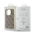 Калъф за iPhone 15 Pro - Guess - Hardcase 4G Charms Collection (GUHCP15LGF4GBR) - Кафяв