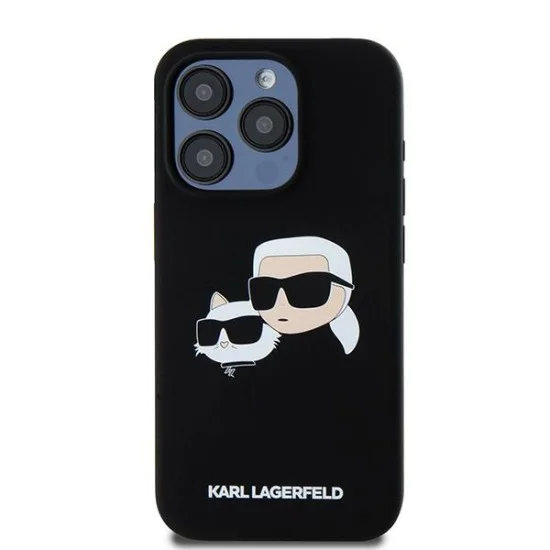 Калъф за iPhone 15 Pro Max - Karl Lagerfeld Silicone MagSafe (KLHMP15XSKCHPPLK) - Karl&Choupette