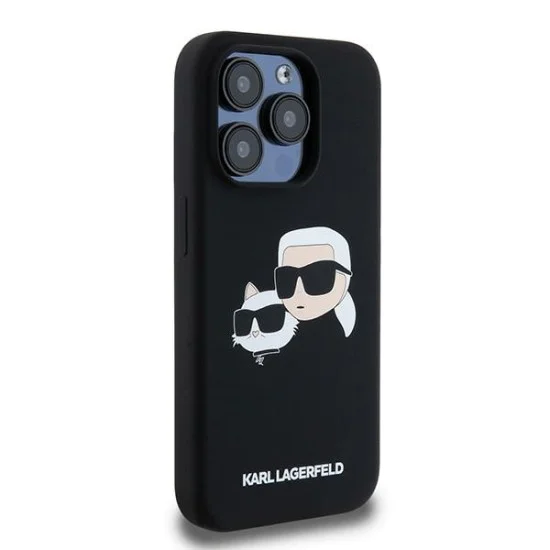 Калъф за iPhone 15 Pro Max - Karl Lagerfeld Silicone MagSafe (KLHMP15XSKCHPPLK) - Karl&Choupette