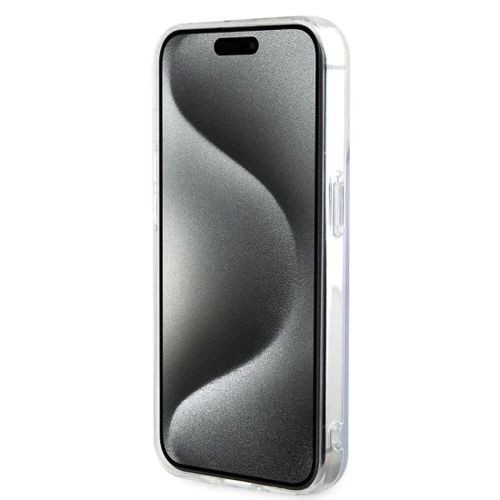 Калъф за iPhone 15 Pro - Guess IML Iridescent MagSafe (GUHMP15LHITSU) - Лилав