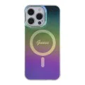 Калъф за iPhone 15 Pro - Guess IML Iridescent MagSafe (GUHMP15LHITSK) - Rainbow