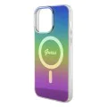 Калъф за iPhone 15 Pro - Guess IML Iridescent MagSafe (GUHMP15LHITSK) - Rainbow