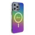 Калъф за iPhone 15 Pro - Guess IML Iridescent MagSafe (GUHMP15LHITSK) - Rainbow